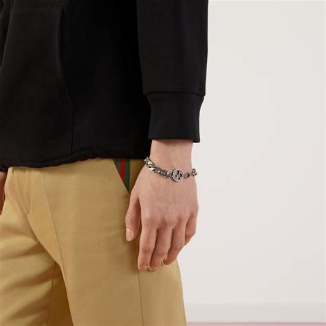 gucci 925 sterling silver black wood panel bracelet|Gucci bloomingdale's.